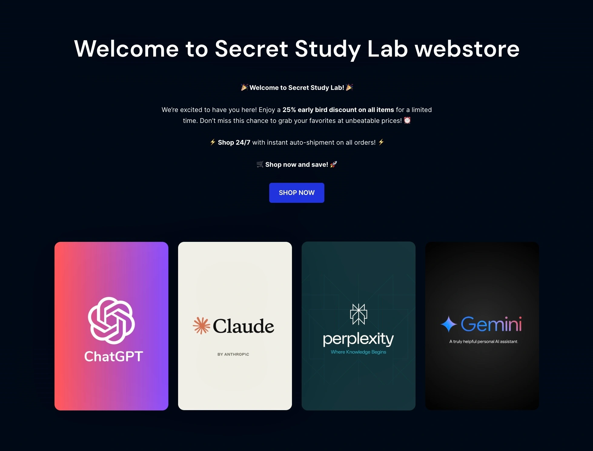 Webstore Banner